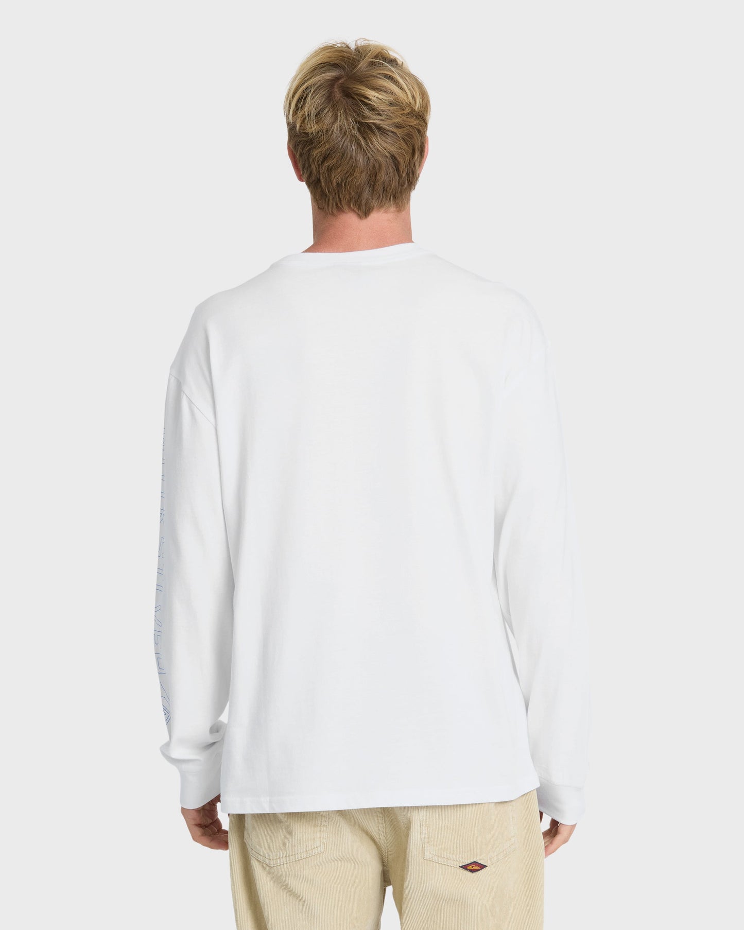 Young Guns Impaired Embellishment Long Sleeve Cotton T-Shirt - White