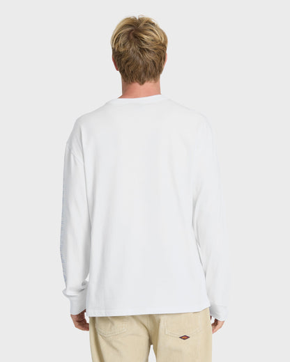Young Guns Impaired Embellishment Long Sleeve Cotton T-Shirt - White