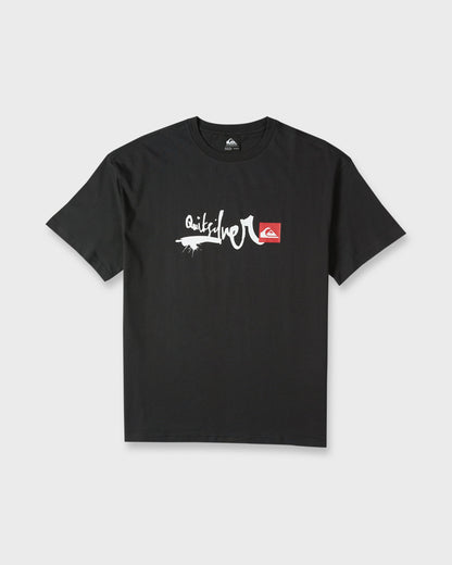 Young Guns Script Sticker Slap Short Sleeve Knit T-Shirt - Black