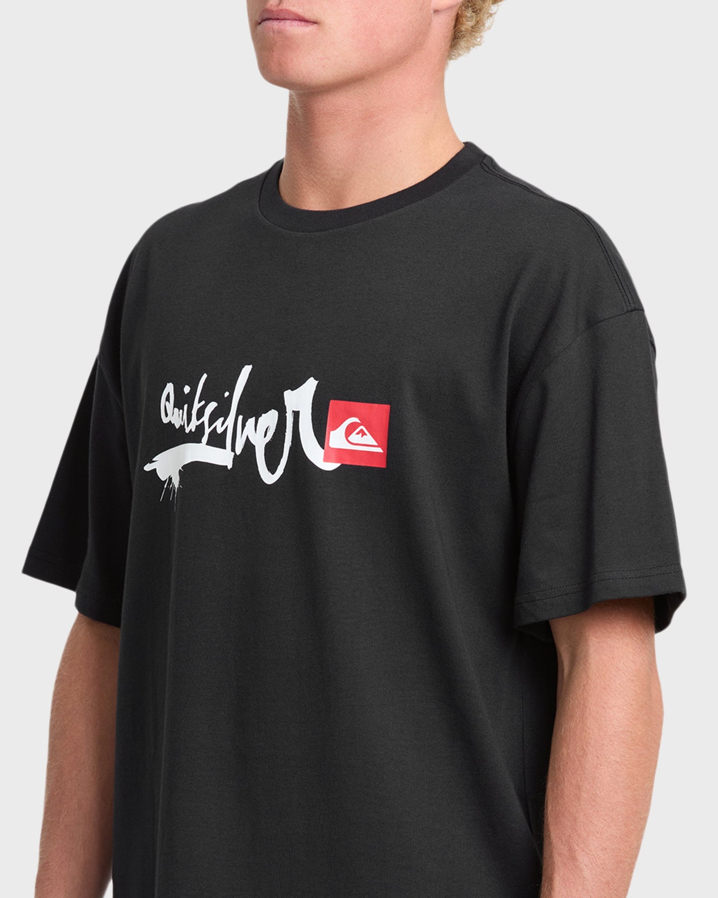 Young Guns Script Sticker Slap Short Sleeve Knit T-Shirt - Black
