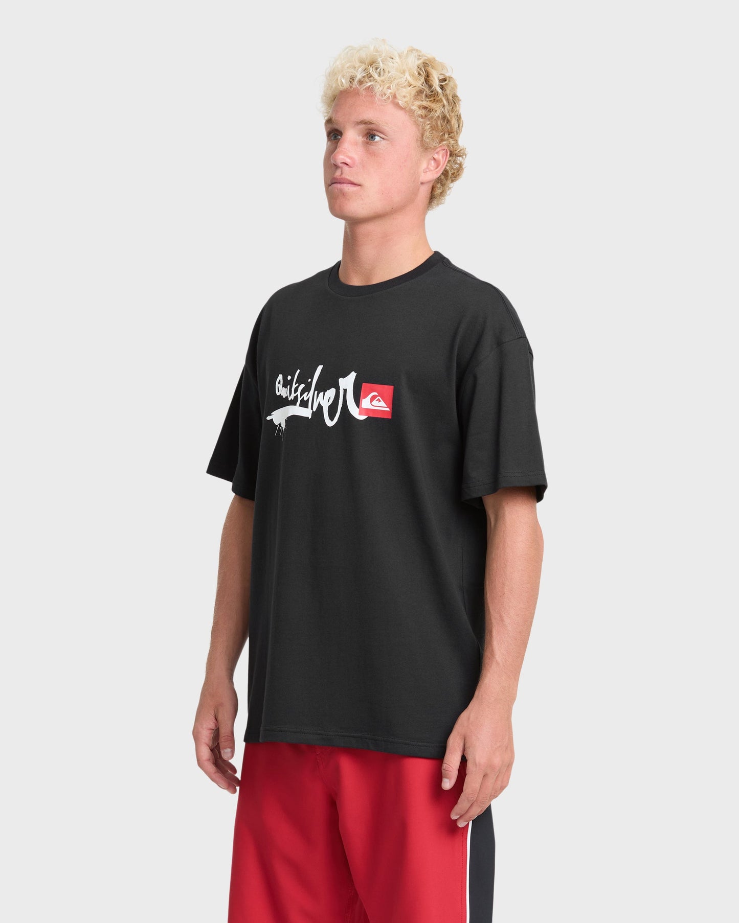 Young Guns Script Sticker Slap Short Sleeve Knit T-Shirt - Black