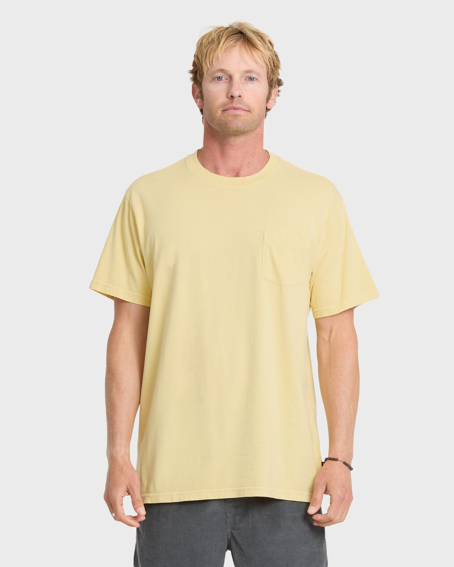 Saltwater Pocket Tee - Pale Yellow