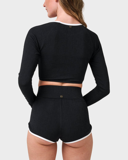Long Sleeve Pipeline Spotted Surf Top