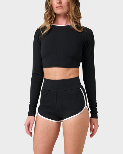 Long Sleeve Pipeline Spotted Surf Top