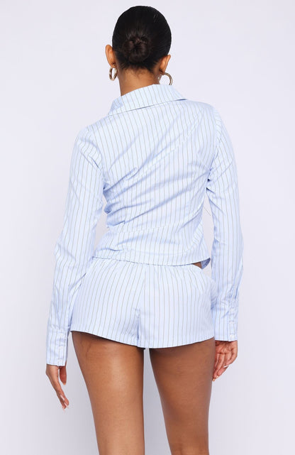 Heatwave Honey Long Sleeve Shirt Sky Blue