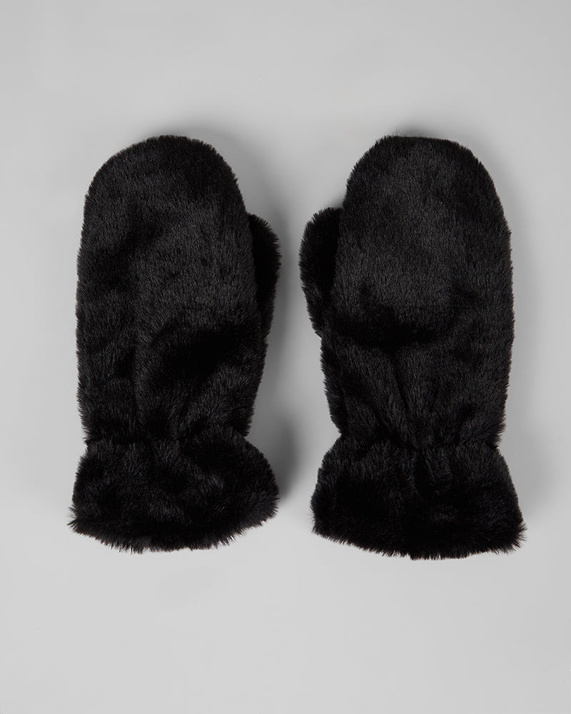 WOMEN'S PLUSH FUR MITTENS