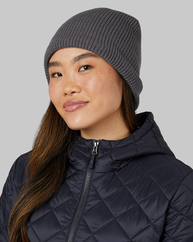 WAFFLE SHERPA-LINED BEANIE