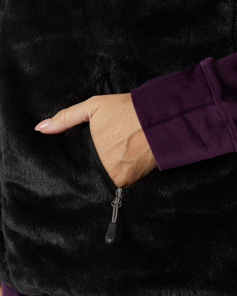 WOMEN'S REVERSIBLE LUXE FUR-LINED VEST