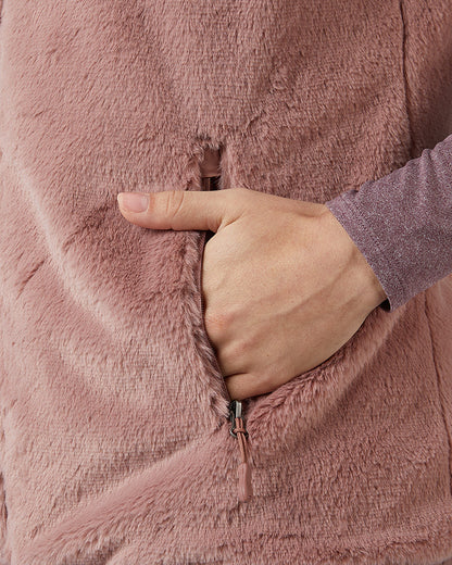 WOMEN'S REVERSIBLE LUXE FUR-LINED VEST