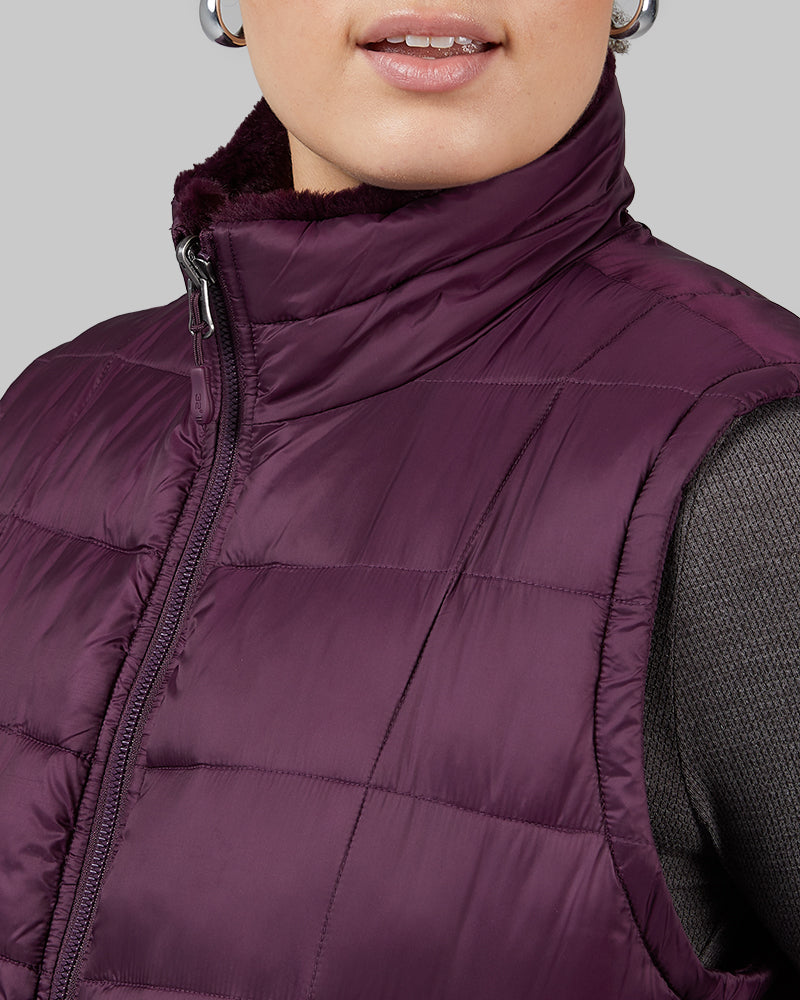 WOMEN'S REVERSIBLE LUXE FUR-LINED VEST