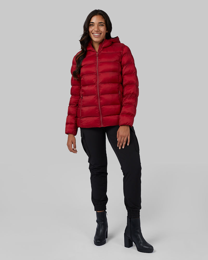 WOMEN'S LIGHTWEIGHT PACKABLE HOODED JACKET