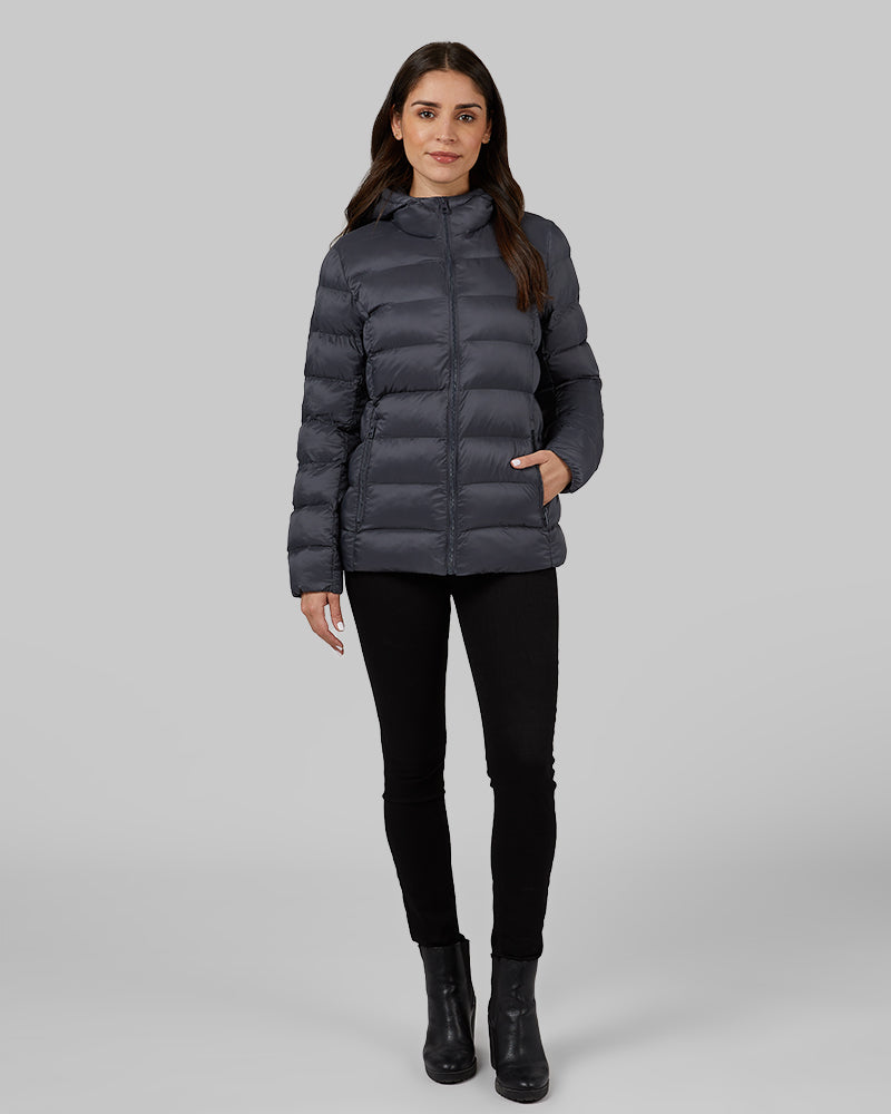 WOMEN'S LIGHTWEIGHT PACKABLE HOODED JACKET