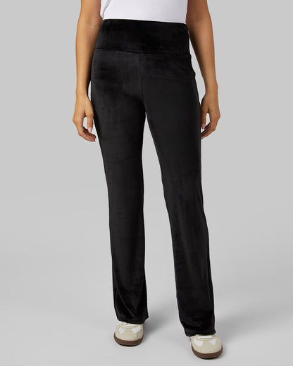 WOMEN'S HIGH-WAIST SOFT VELOUR FLARE PANT