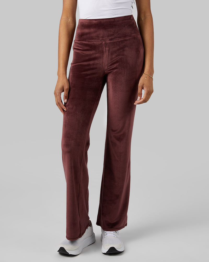 WOMEN'S HIGH-WAIST SOFT VELOUR FLARE PANT