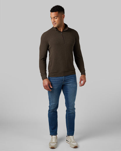 MEN'S SWEATER KNIT 1/4 ZIP TOP