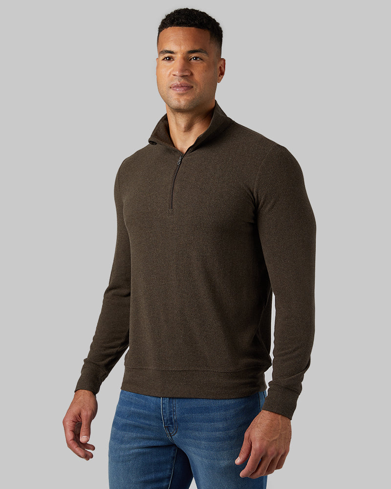 MEN'S SWEATER KNIT 1/4 ZIP TOP