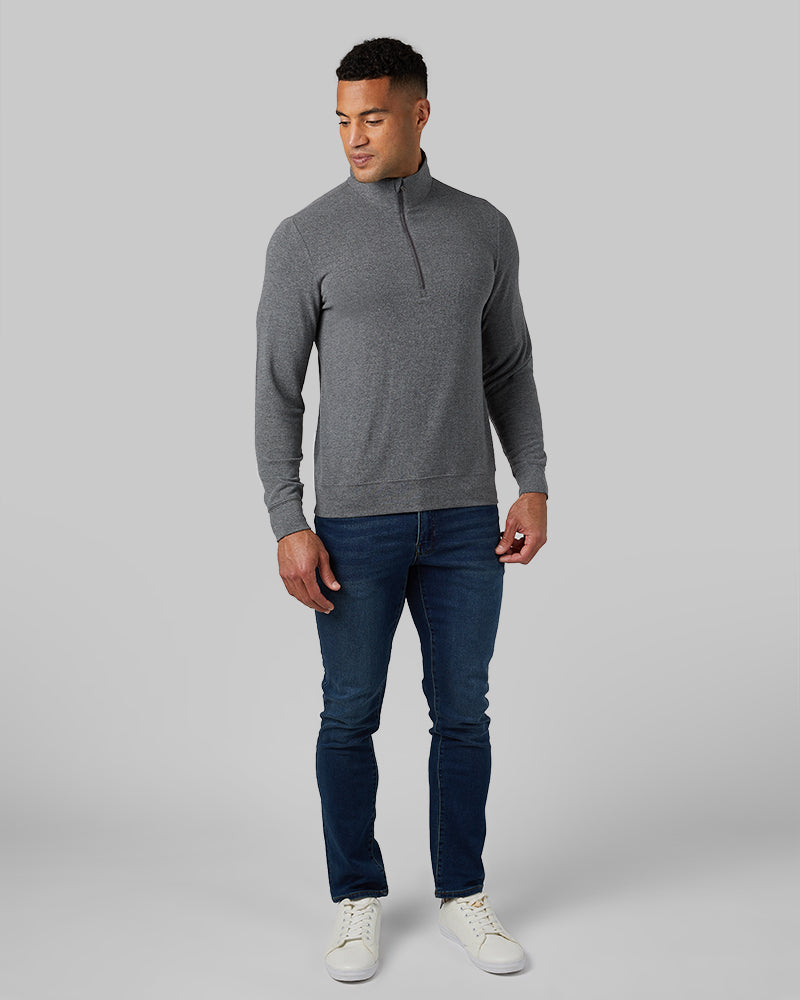 MEN'S SWEATER KNIT 1/4 ZIP TOP