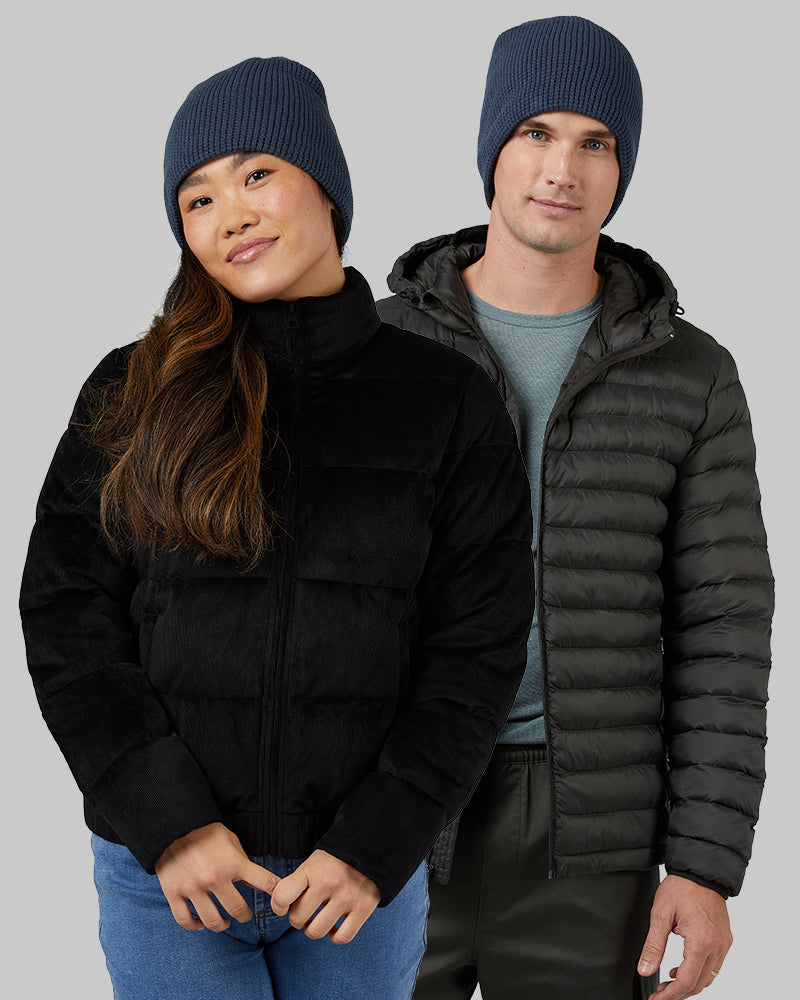 WAFFLE SHERPA-LINED BEANIE