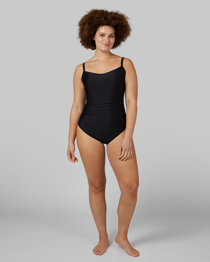 WOMEN'S SQUARE NECK ONE PIECE SWIMSUIT