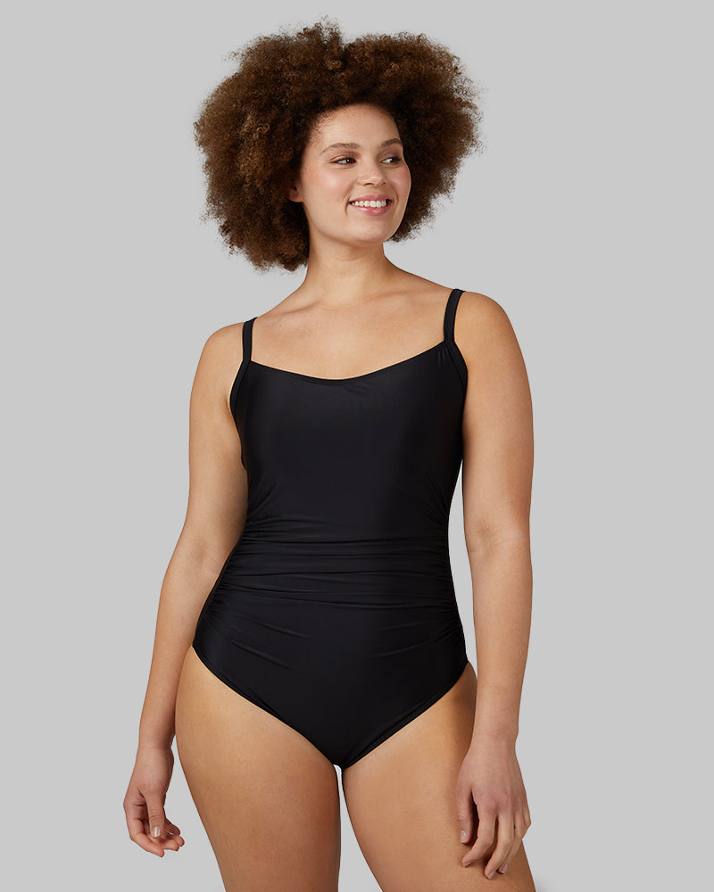 WOMEN'S SQUARE NECK ONE PIECE SWIMSUIT