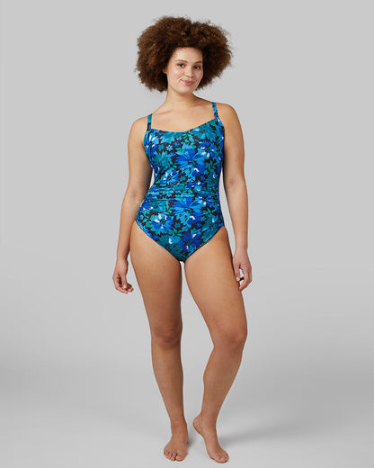 WOMEN'S SQUARE NECK ONE PIECE SWIMSUIT