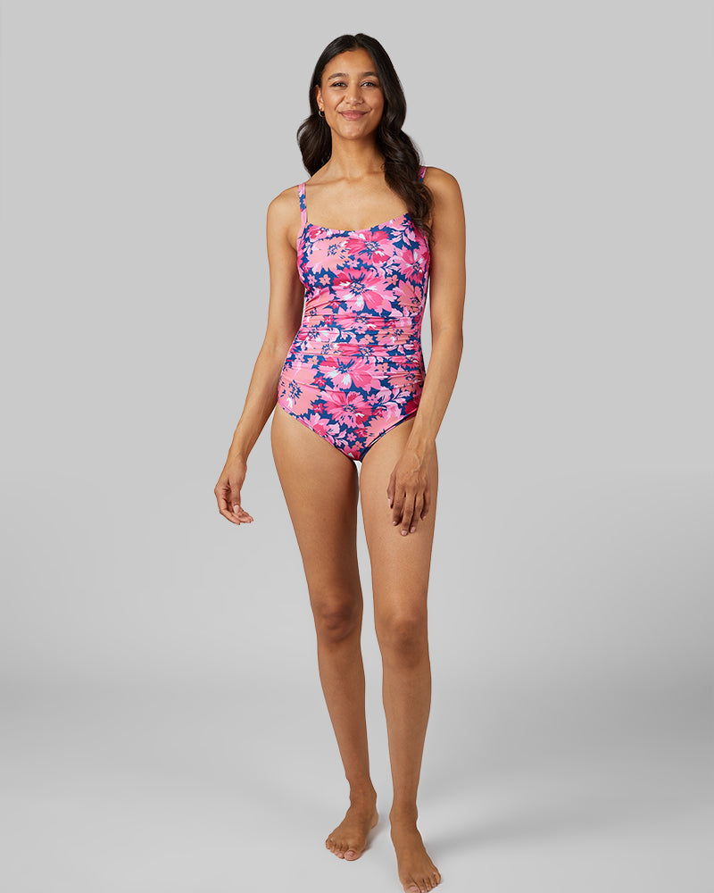 WOMEN'S SQUARE NECK ONE PIECE SWIMSUIT