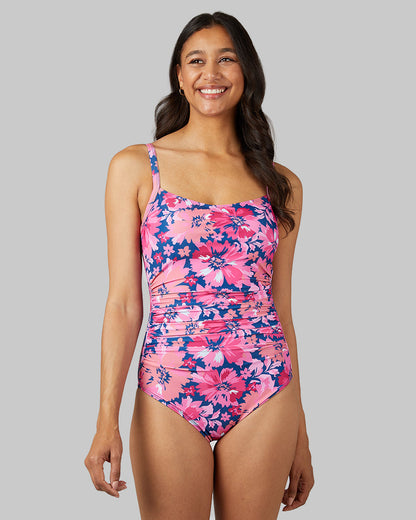 WOMEN'S SQUARE NECK ONE PIECE SWIMSUIT