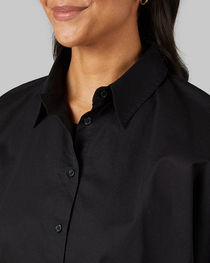 WOMEN'S OVERSIZED COTTON LONG SLEEVE BUTTON-UP