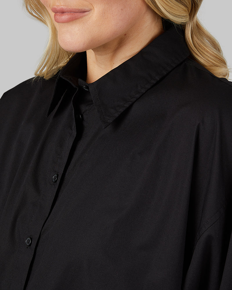 WOMEN'S OVERSIZED COTTON LONG SLEEVE BUTTON-UP
