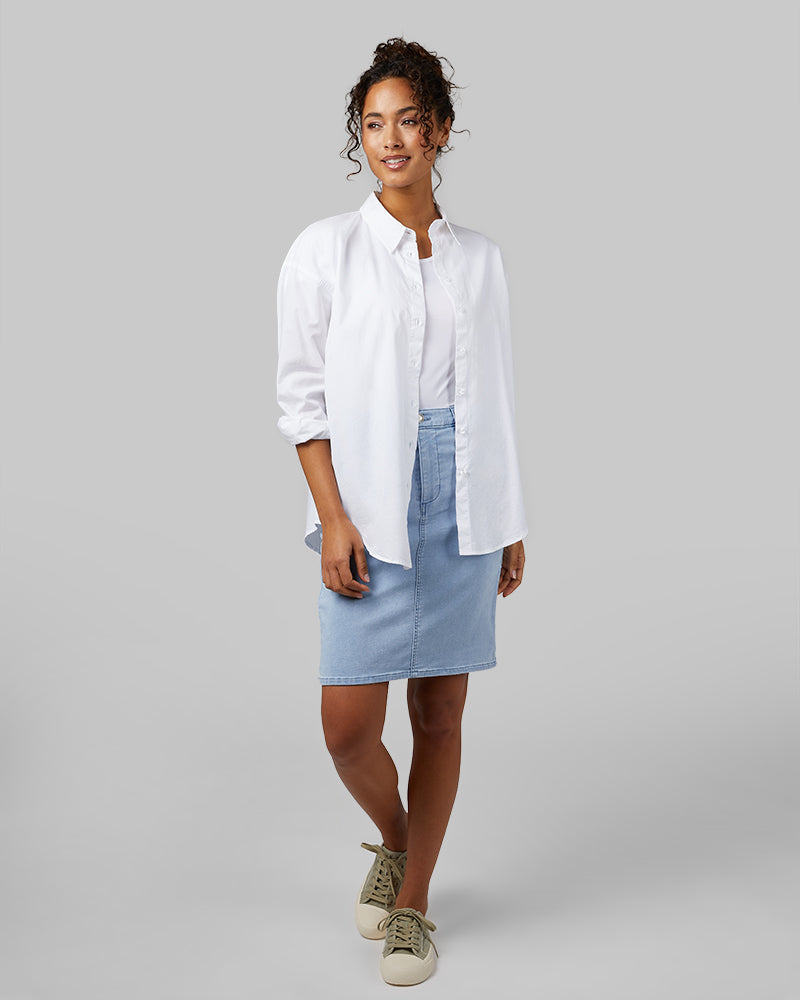 WOMEN'S STRETCH COMFORT JEAN SKIRT