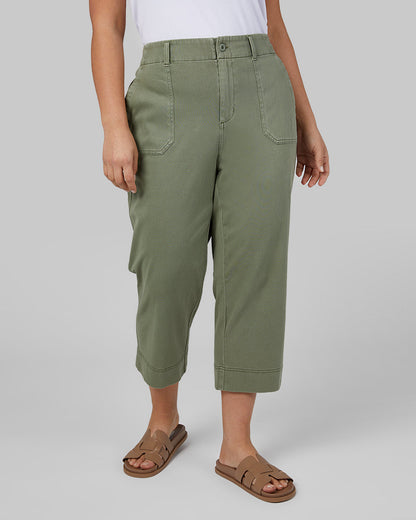 WOMEN'S MINI KNIT TWILL CAPRI