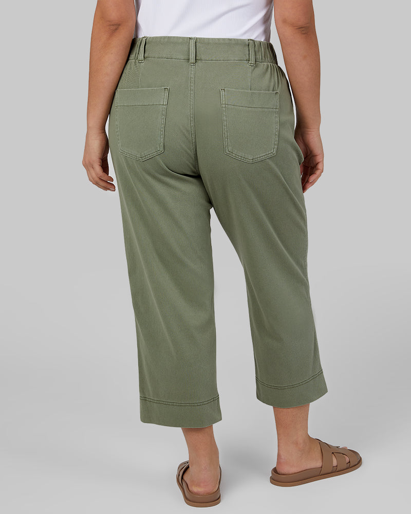WOMEN'S MINI KNIT TWILL CAPRI