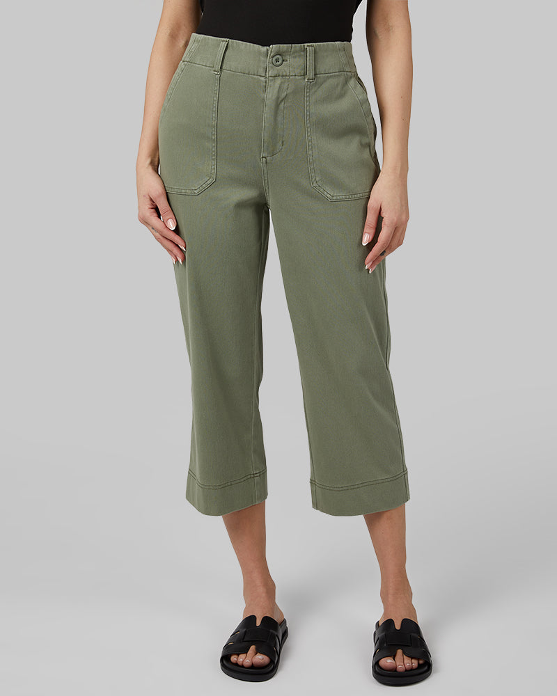 WOMEN'S MINI KNIT TWILL CAPRI