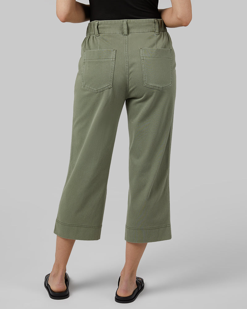 WOMEN'S MINI KNIT TWILL CAPRI