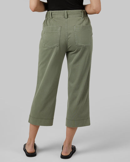 WOMEN'S MINI KNIT TWILL CAPRI