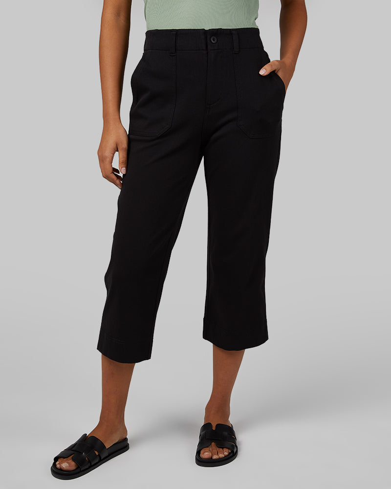 WOMEN'S MINI KNIT TWILL CAPRI
