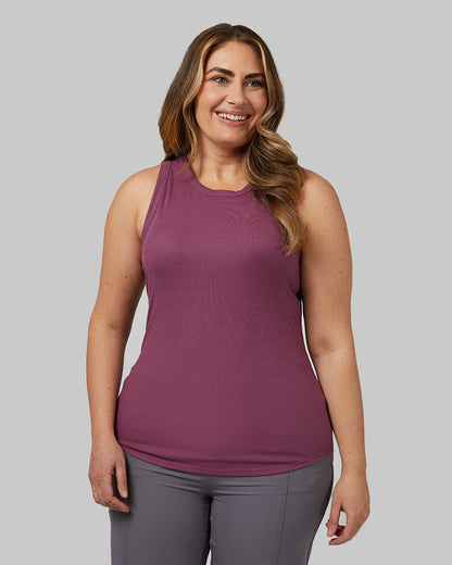 WOMEN'S SOFT RIB HIGH NECK TANK