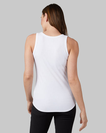WOMEN'S SOFT RIB HIGH NECK TANK