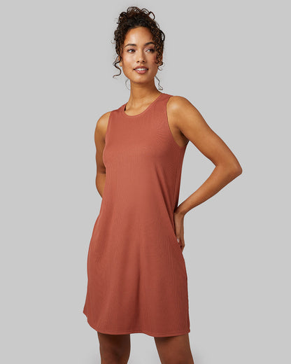 WOMEN'S SOFT RIB TANK SWING DRESS