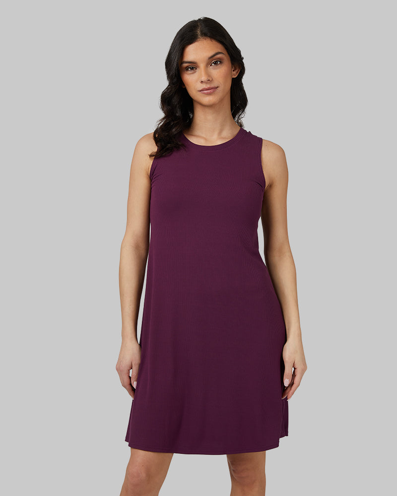 WOMEN'S SOFT RIB TANK SWING DRESS