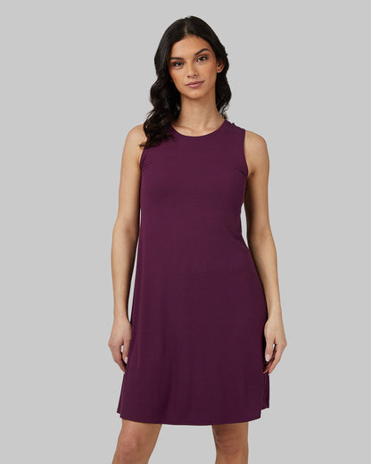 WOMEN'S SOFT RIB TANK SWING DRESS