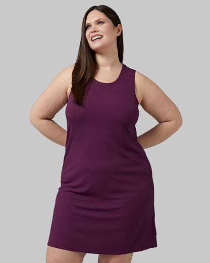 WOMEN'S SOFT RIB TANK SWING DRESS