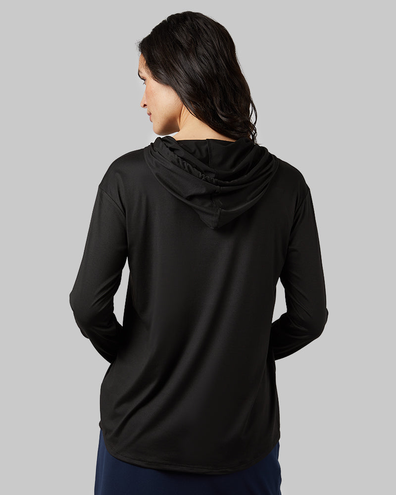 WOMEN'S COOL LONG SLEEVE HOODED T-SHIRT