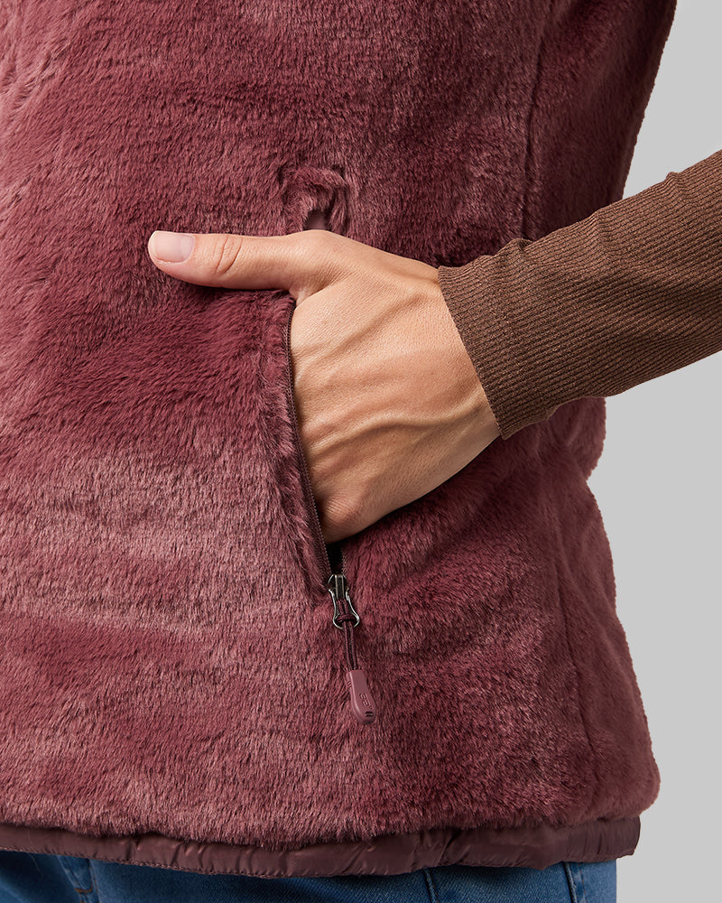 WOMEN'S REVERSIBLE LUXE FUR-LINED VEST