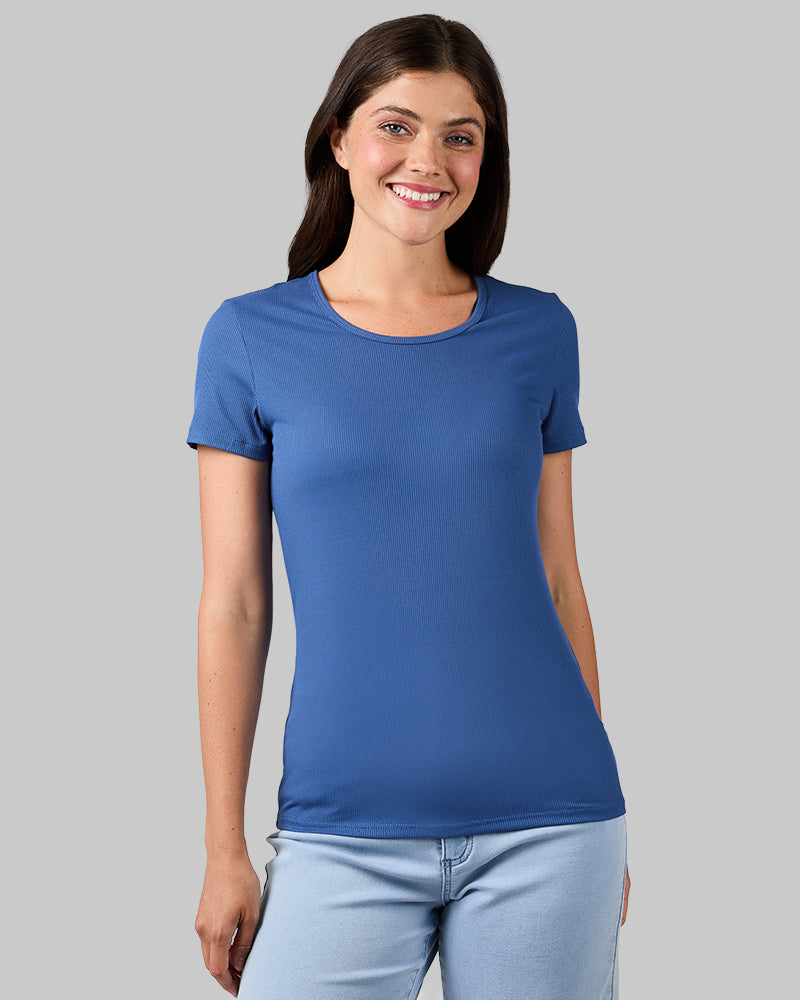 WOMEN'S SOFT RIB FITTED T-SHIRT