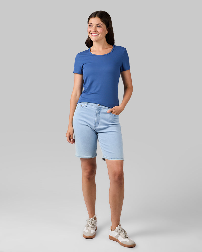 WOMEN'S SOFT RIB FITTED T-SHIRT