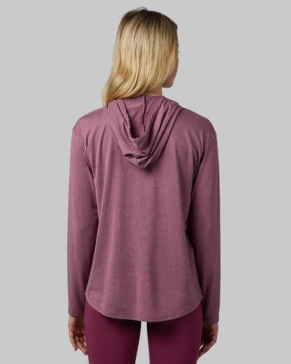 WOMEN'S COOL LONG SLEEVE HOODED T-SHIRT