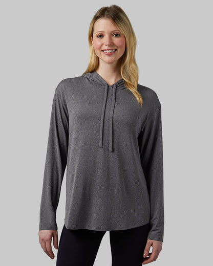 WOMEN'S COOL LONG SLEEVE HOODED T-SHIRT