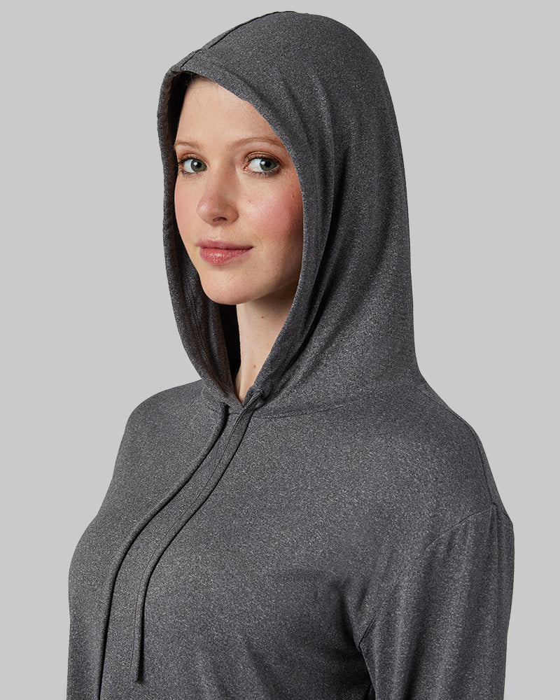 WOMEN'S COOL LONG SLEEVE HOODED T-SHIRT