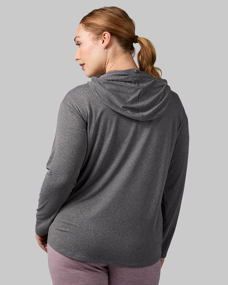 WOMEN'S COOL LONG SLEEVE HOODED T-SHIRT